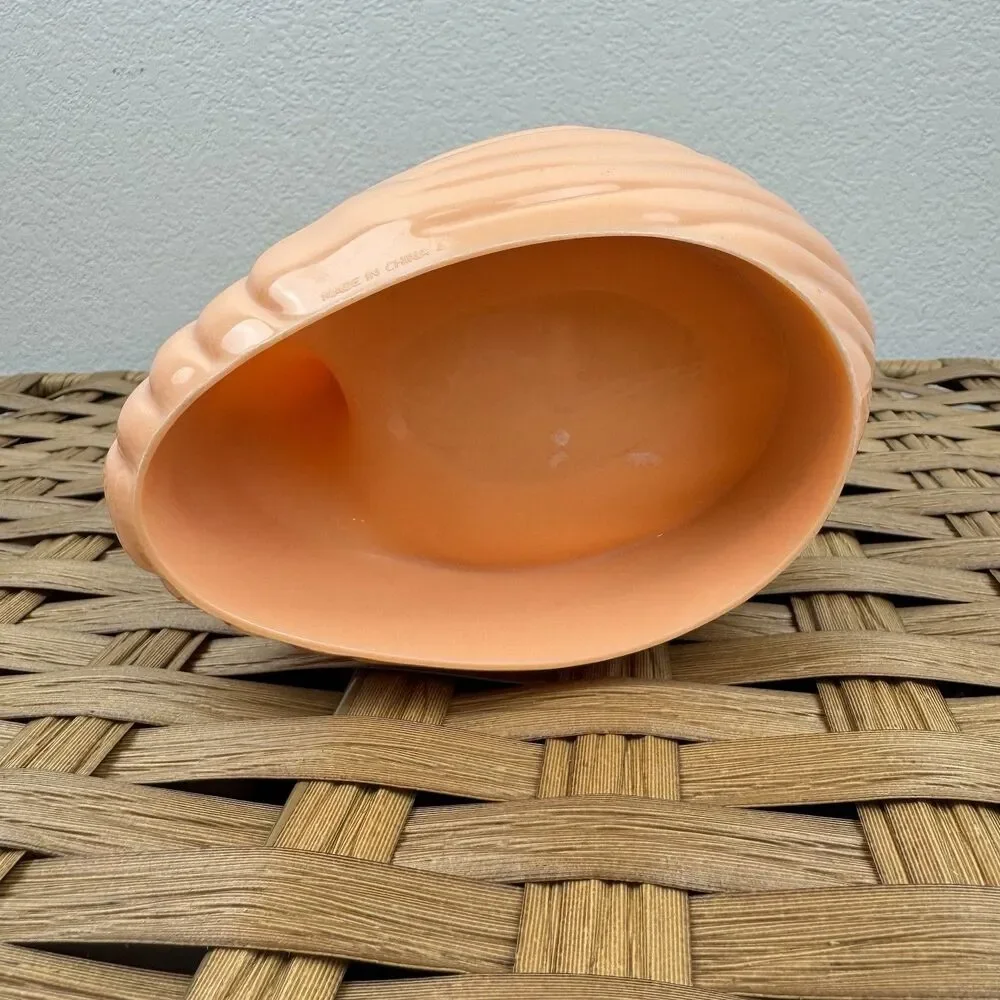 Vintage Peach Pink Swan Soap Dish Plastic Holder Retro Bathroom Decor